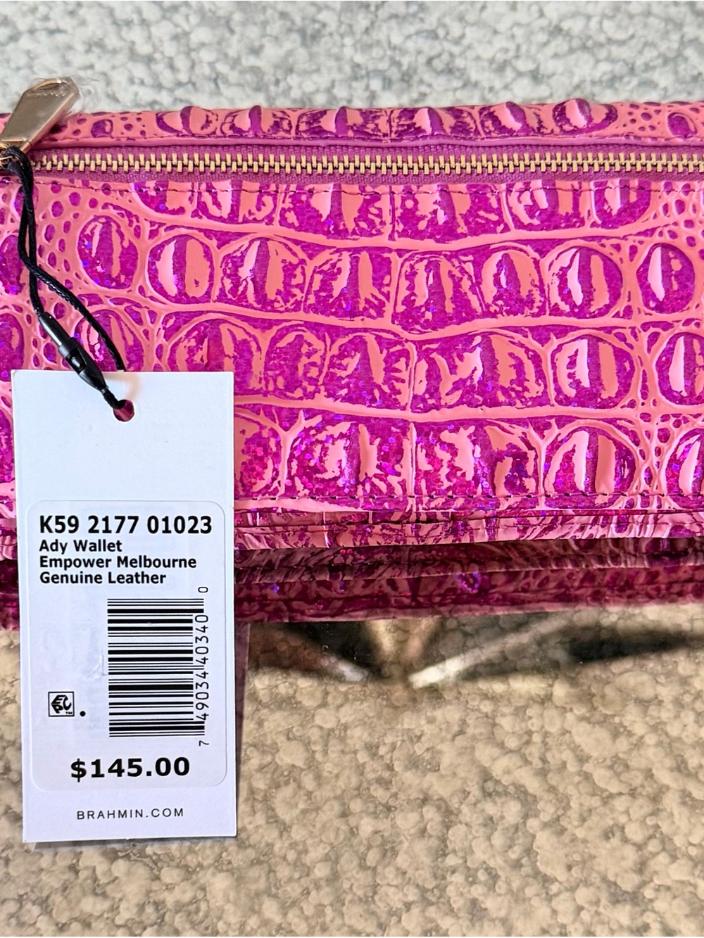 Brahmin empower Ady Hot Pink Wallet NWT - Picture 3 of 4